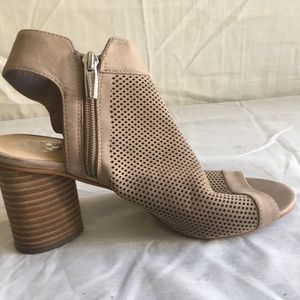 Vince Camuto Tan Open Toe Booties